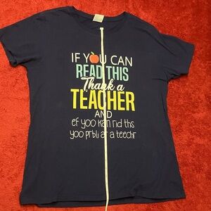 Teacher Appreciation Tee, Navy Blue